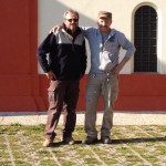 Chiesa di Candelù con il mio amico, collega e collaboratore Franco Fossaluzza.